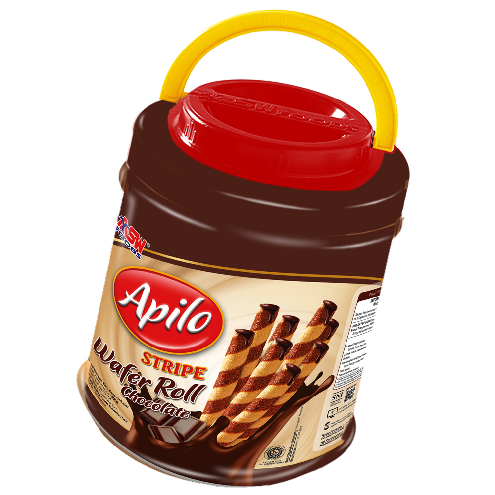 Apilo Stripe Wafer Stick Chocolate 500 gr